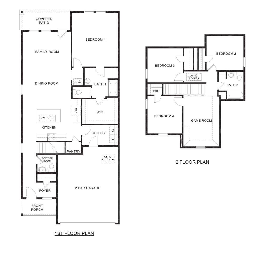 X30H Hanna Floorplan Rendering- Creekside Ranch in Blue Ridge, TX