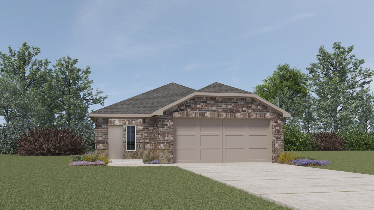 Olive Floorplan Elevation F Rendering-Creekside Ranch in Blue Ridge, TX