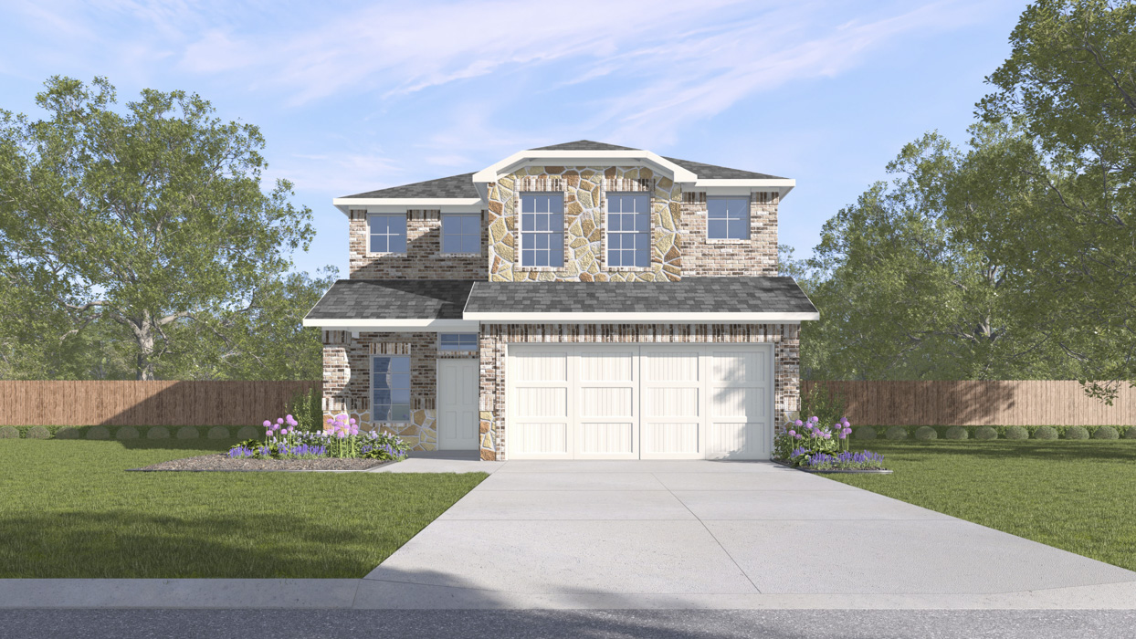 Ryleigh Floorplan Elevation E Rendering-Creekside Ranch in Blue Ridge, TX