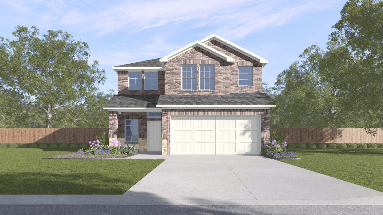 Ryleigh Floorplan Elevation F Rendering-Creekside Ranch in Blue Ridge, TX
