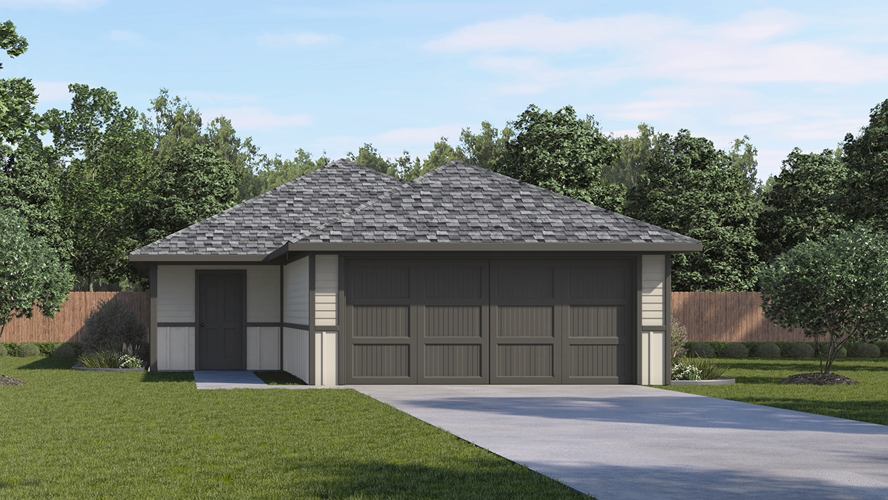 Barton Floorplan Elevation R Exterior Rendering - The Hills of Sherman in Sherman, TX