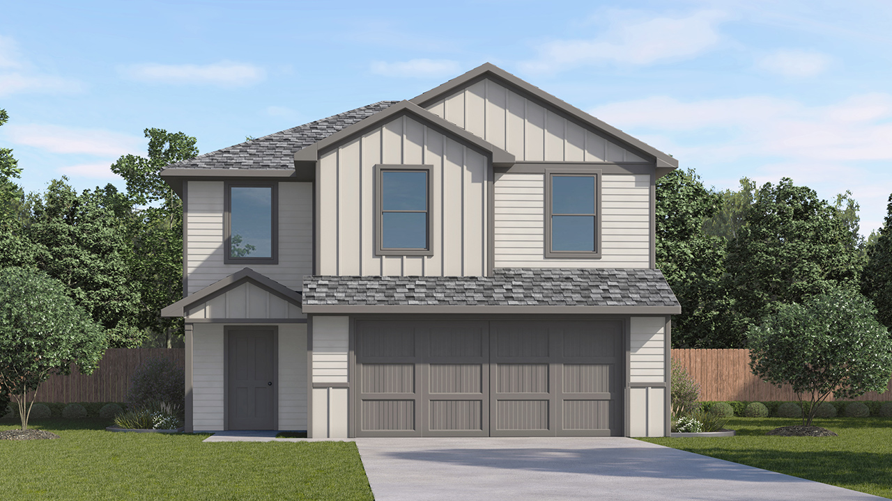 Davis Floorplan Elevation S Exterior Rendering - The Hills of Sherman in Sherman, TX