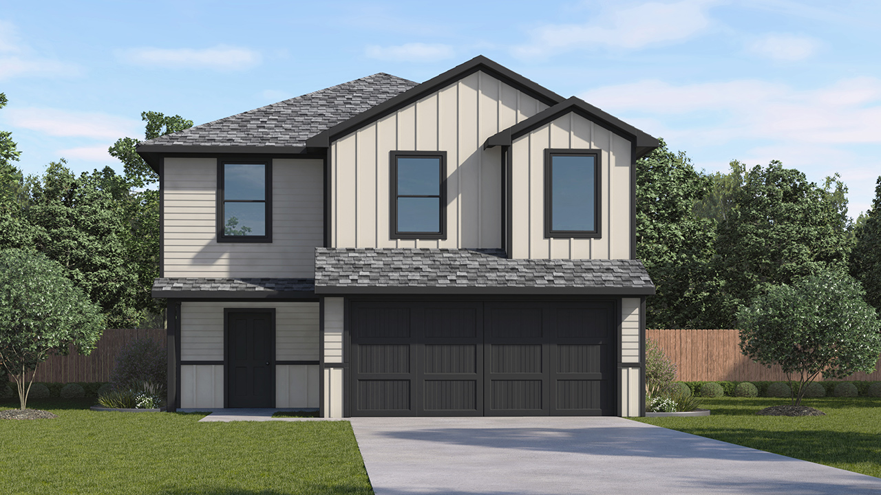 Franklin Floorplan Elevation S Rendering-The Hills of Sherman in Sherman, TX