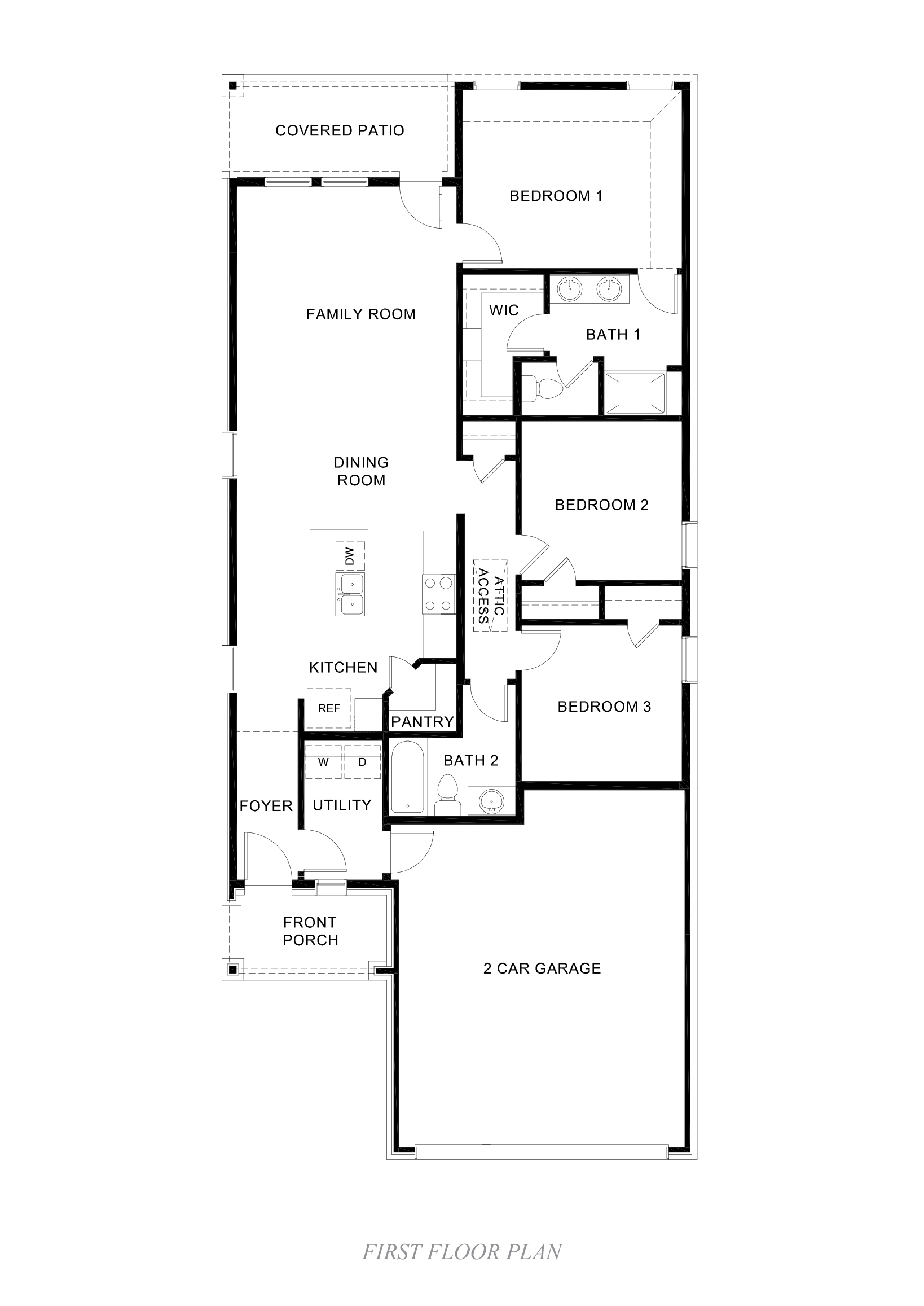 H30A Allegra Floorplan Rendering - Windchime in Celina, TX