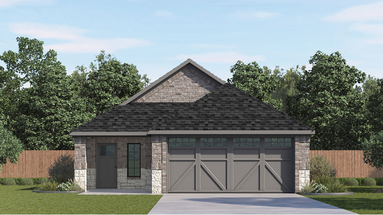Allegra Floorplan Elevation E Exterior Rendering - Windchime in Celina, TX