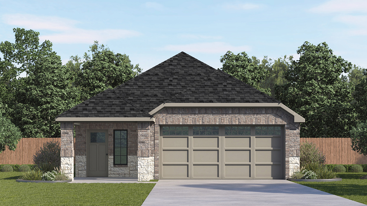 Bailey Floorplan Elevation F Exterior Rendering - Windchime in Celina, TX