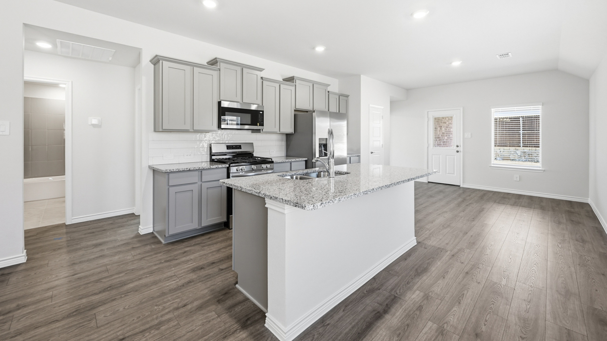 Bailey Floorplan Elevation E/F Kitchen Gallery Image - Windchime in Celina, TX