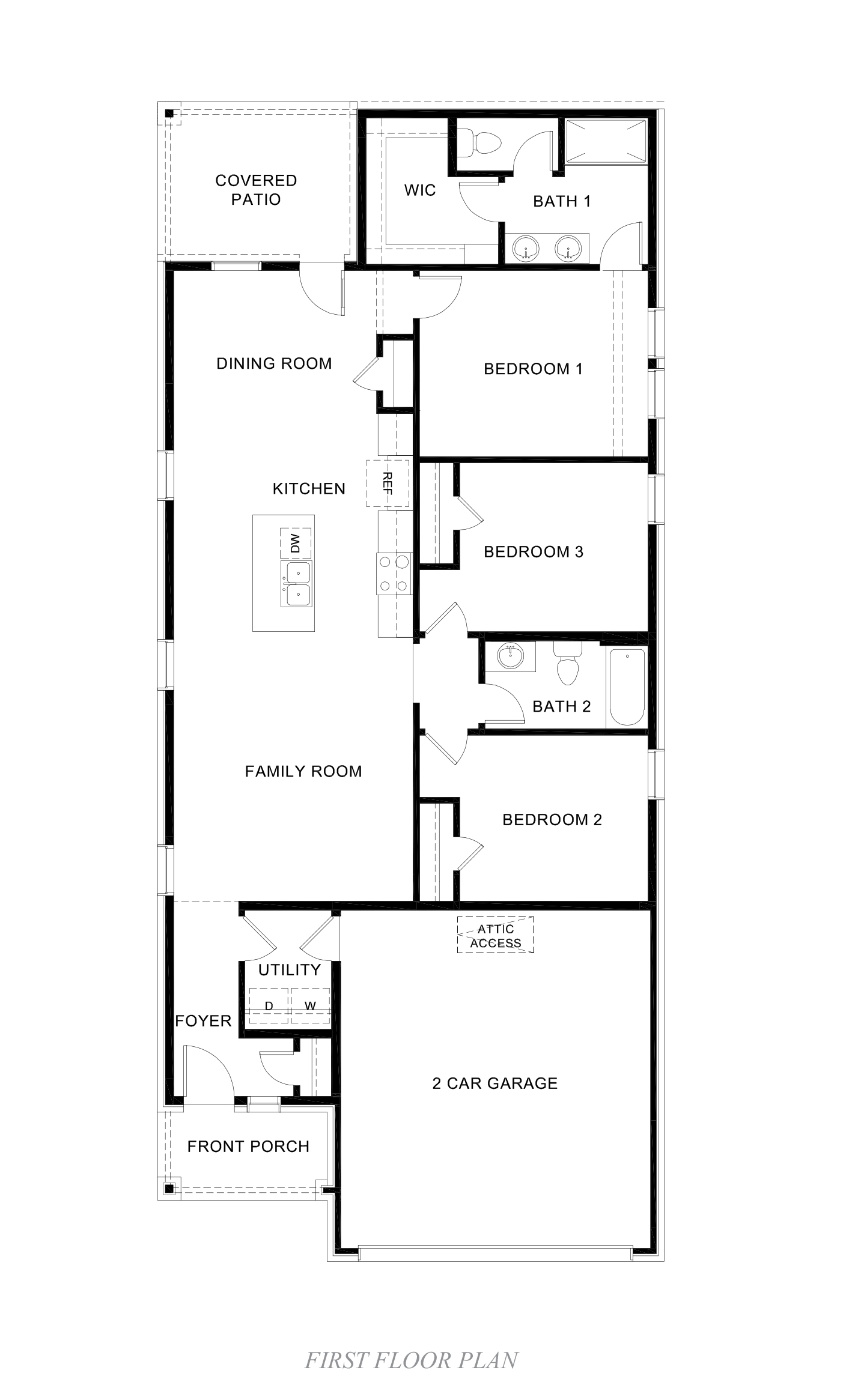 H30B Bailey Floorplan Rendering - Windchime in Celina, TX