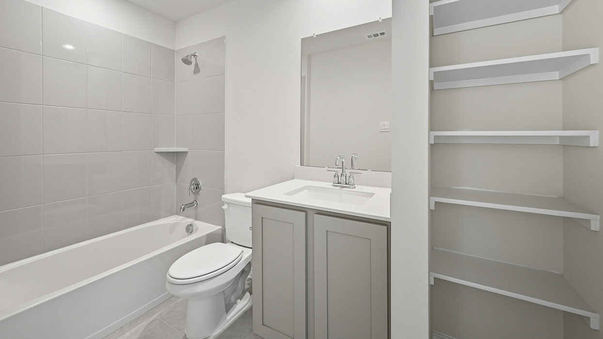 Finn Floorplan Elevation E/F Seondary Bathroom Gallery Image - Windchime in Celina, TX