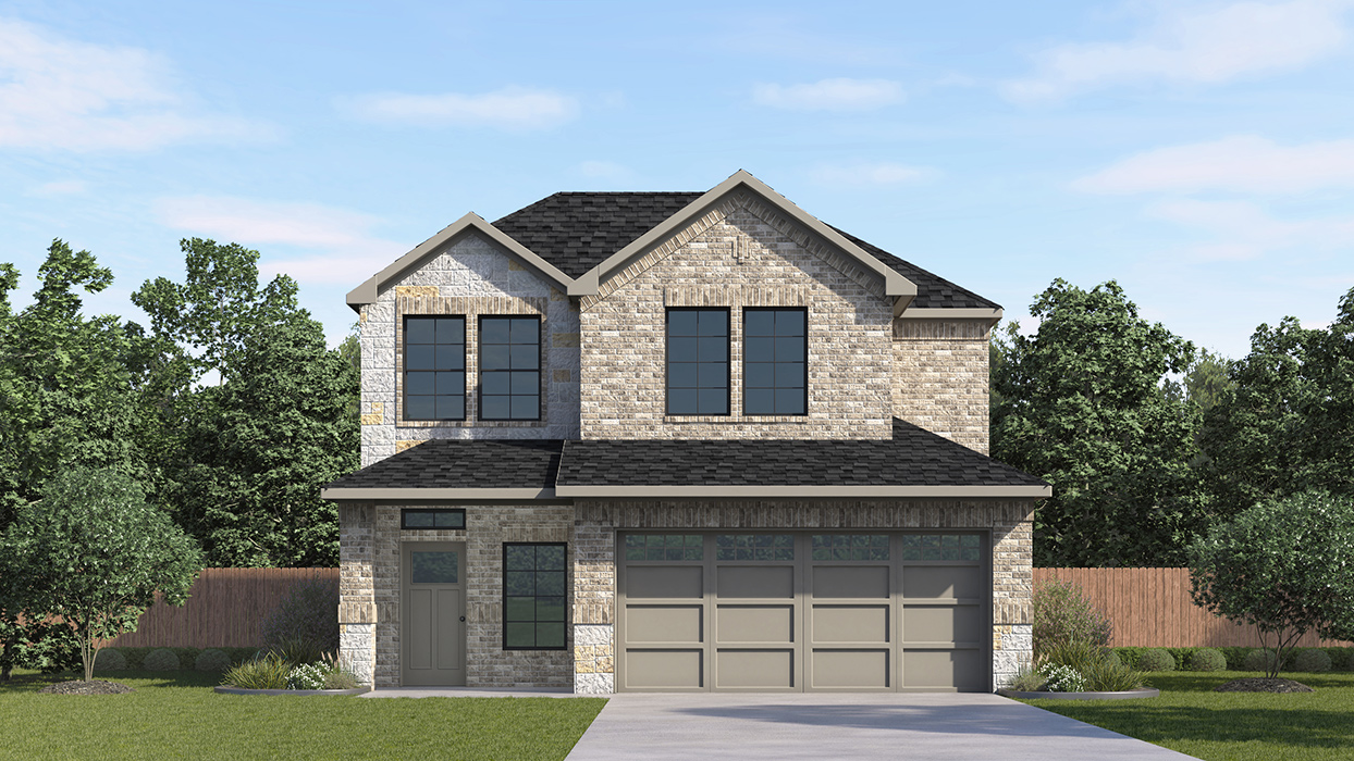 Finn Floorplan Elevation F Exterior Rendering - Windchime in Celina, TX