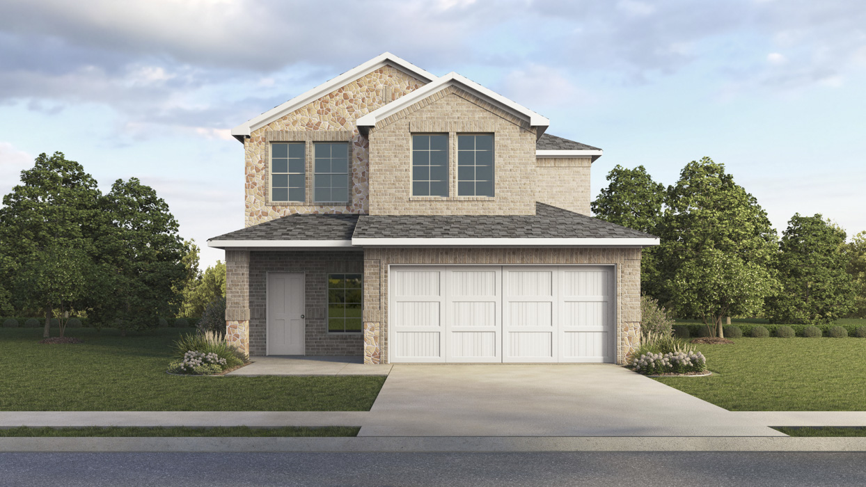 Haven Floorplan Elevation F Rendering-Windchime in Celina, Tx