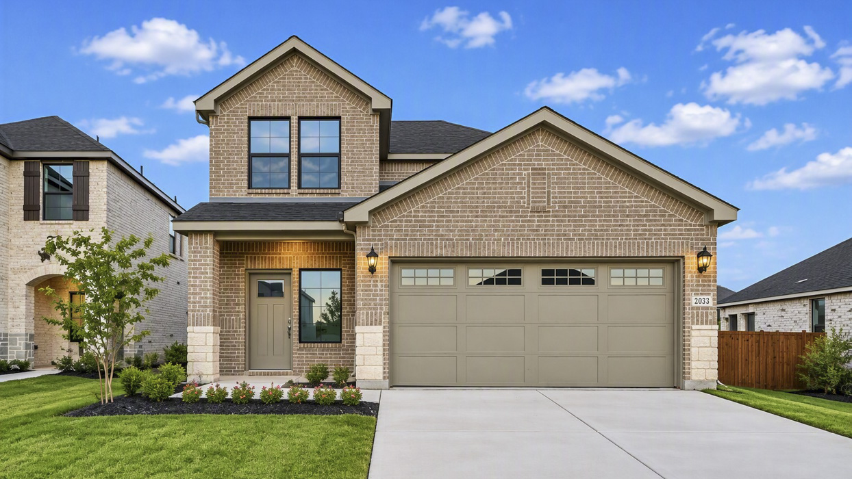 Jackson Floorplan Elevation E Exterior Rendering - Windchime in Celina, TX