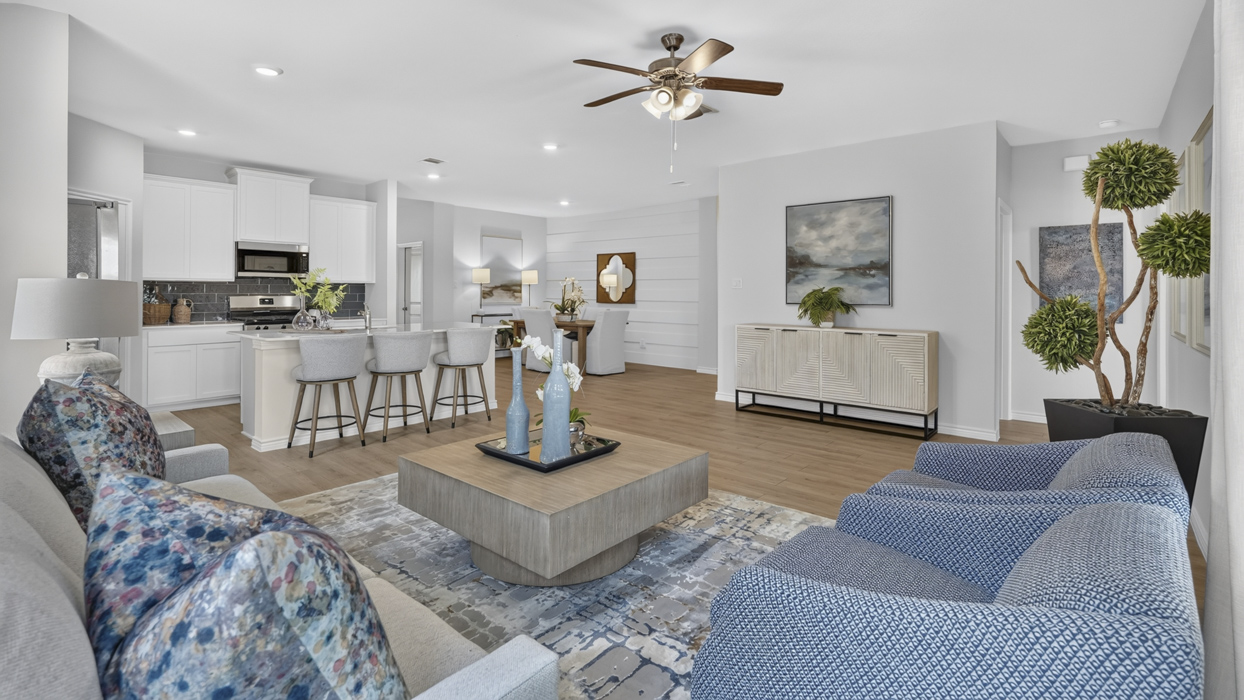 Violet Floorplan Elevation E/F Kitchen Living Gallery Image - Windchime in Celina, TX
