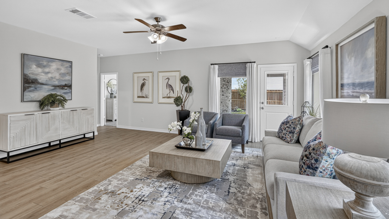 Violet Floorplan Elevation E/F Kitchen Living Gallery Image - Windchime in Celina, TX