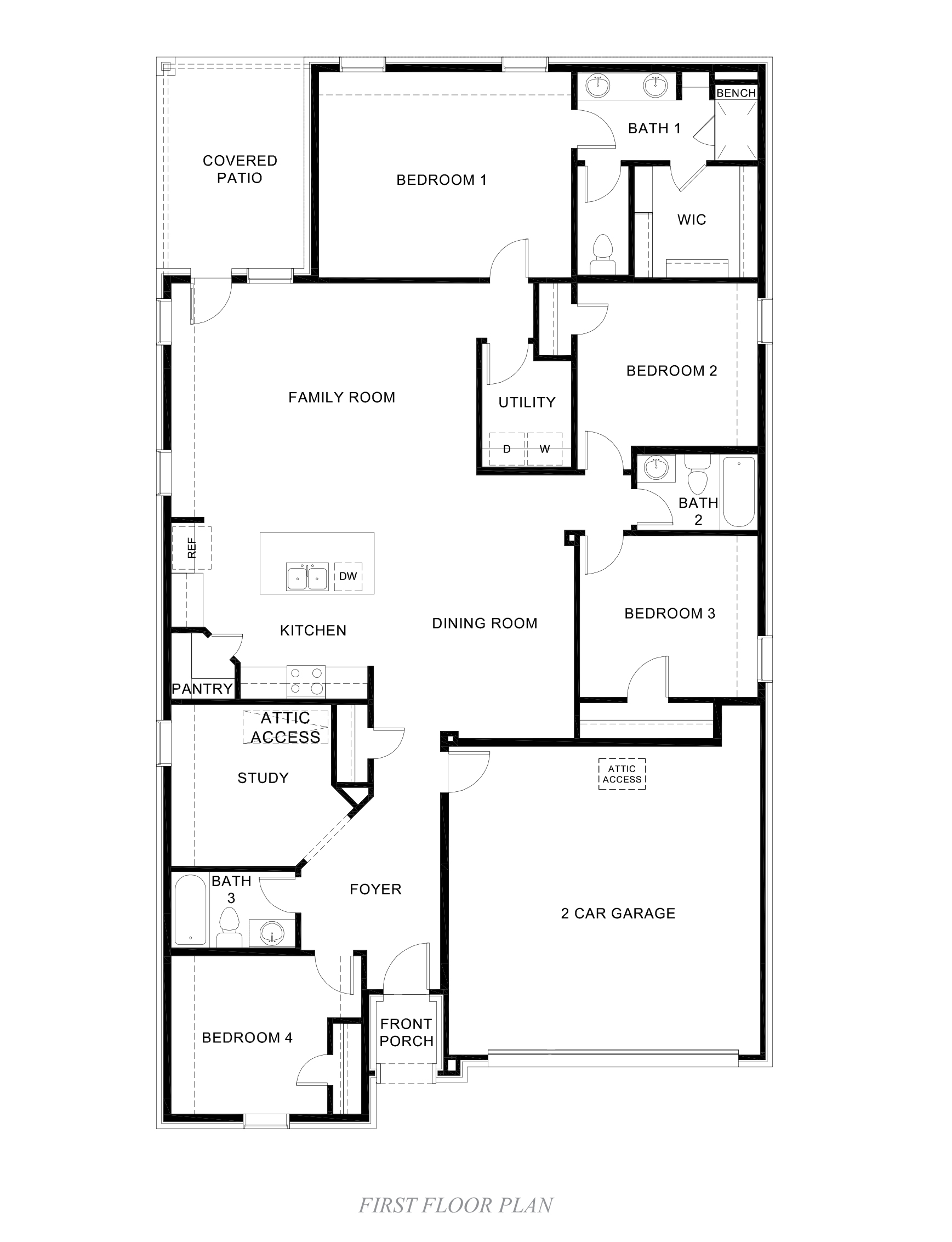 H133 Violet Floorplan Rendering - Windchime in Celina, TX
