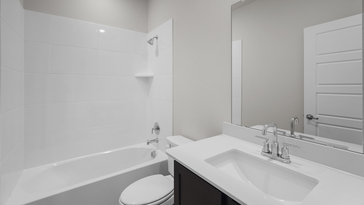 Tangerine Floorplan Elevation E Bathroom Gallery Image - Windchime 50s in Celina, TX