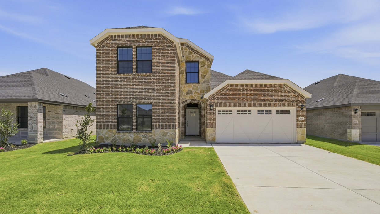 Copaiba Floorplan Elevation F Exterior Rendering - Windchime in Celina, TX