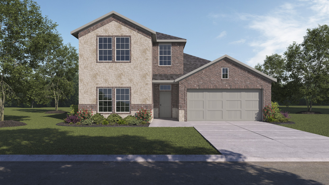 Copaiba Floorplan Elevation E Rendering-Windchime in Celina, Tx
