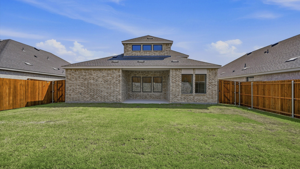 Tangerine Floorplan Elevation E Backyard Gallery Image - Windchime in Celina, TX