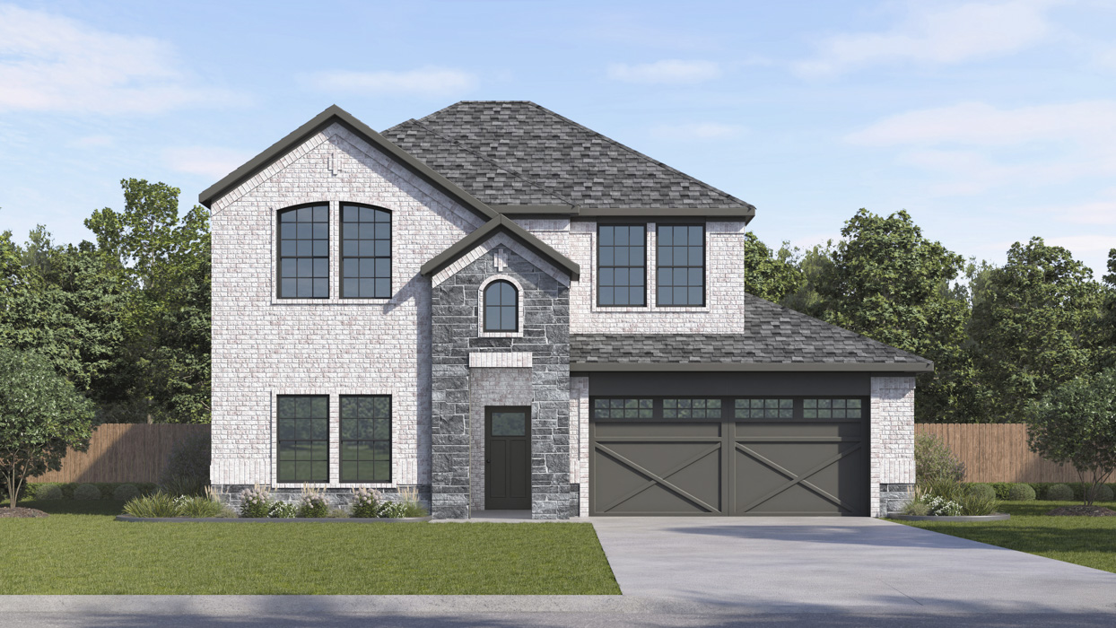 Tangerine Floorplan Elevation E Exterior Rendering - Windchime in Celina, TX
