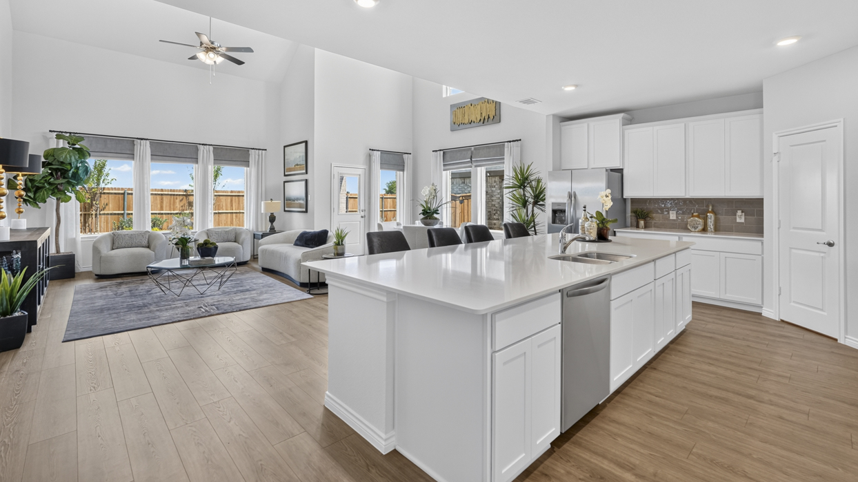 Bastrop Floorplan Elevation E/F Living Gallery Image - Windchime in Celina, TX