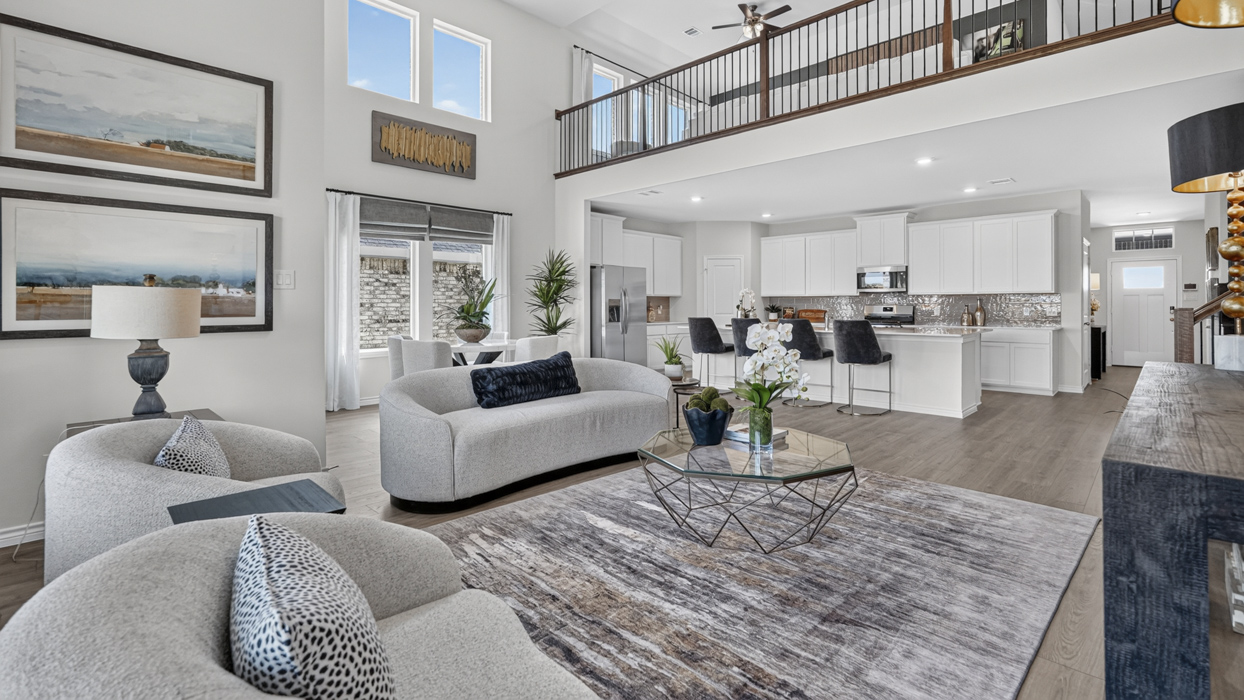 Bastrop Floorplan Elevation E/F Living Gallery Image - Windchime in Celina, TX