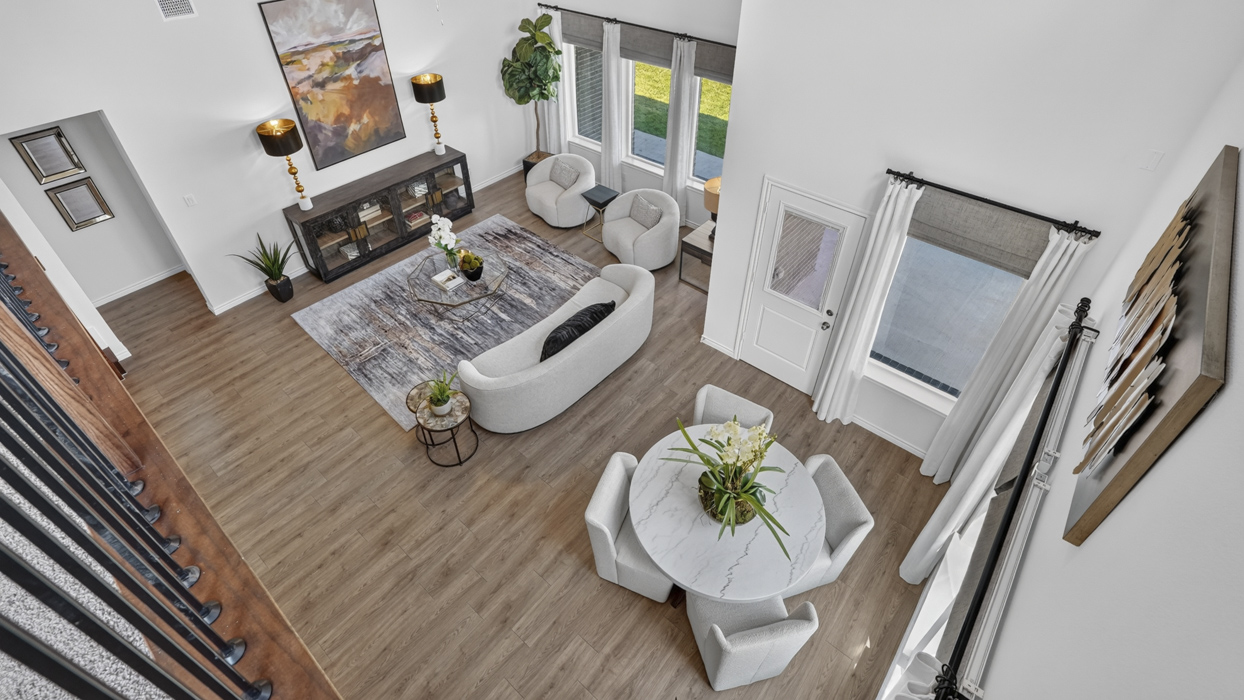 Bastrop Floorplan Elevation E/F Living Gallery Image - Windchime in Celina, TX