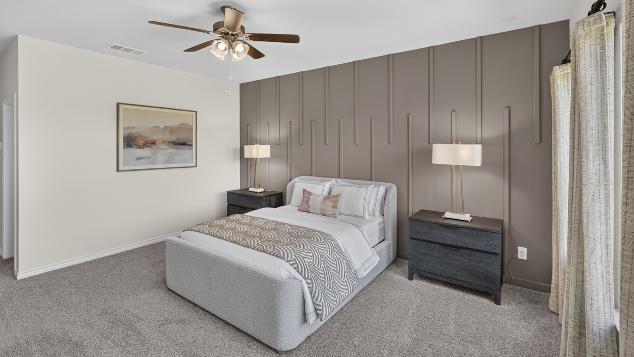 Bastrop Floorplan Elevation E/F Bedroom Gallery Image - Windchime in Celina, TX