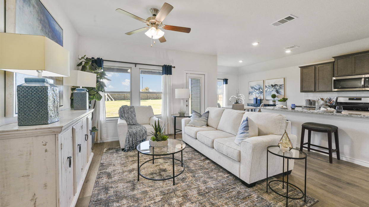 Brookshire Floorplan Elevation E Living Gallery Image - Windchime in Celina, TX