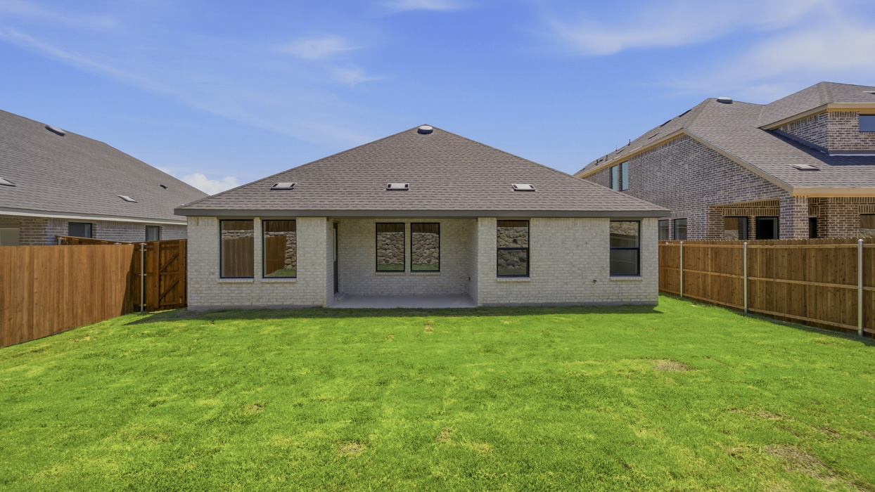 Brookshire Floorplan Elevation F Backyard Gallery Image - Windchime 50s in Celina, TX