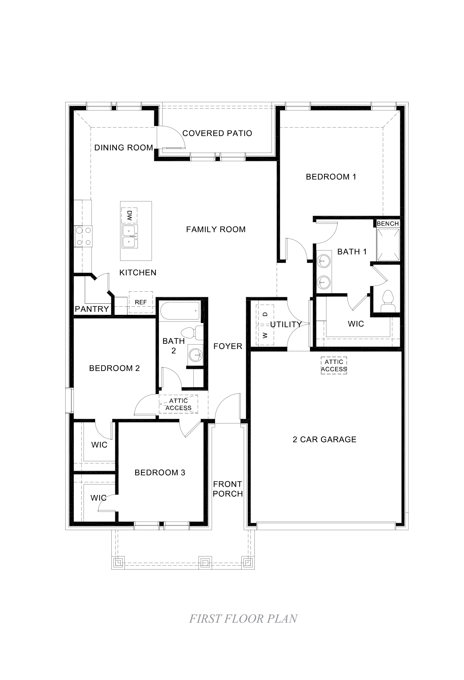 H40B Brookshire Floorplan Rendering - Windchime in Celina, TX