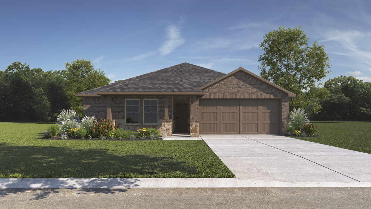 Brookshire Floorplan ELevation E Rendering -Windchime in Celina, Tx