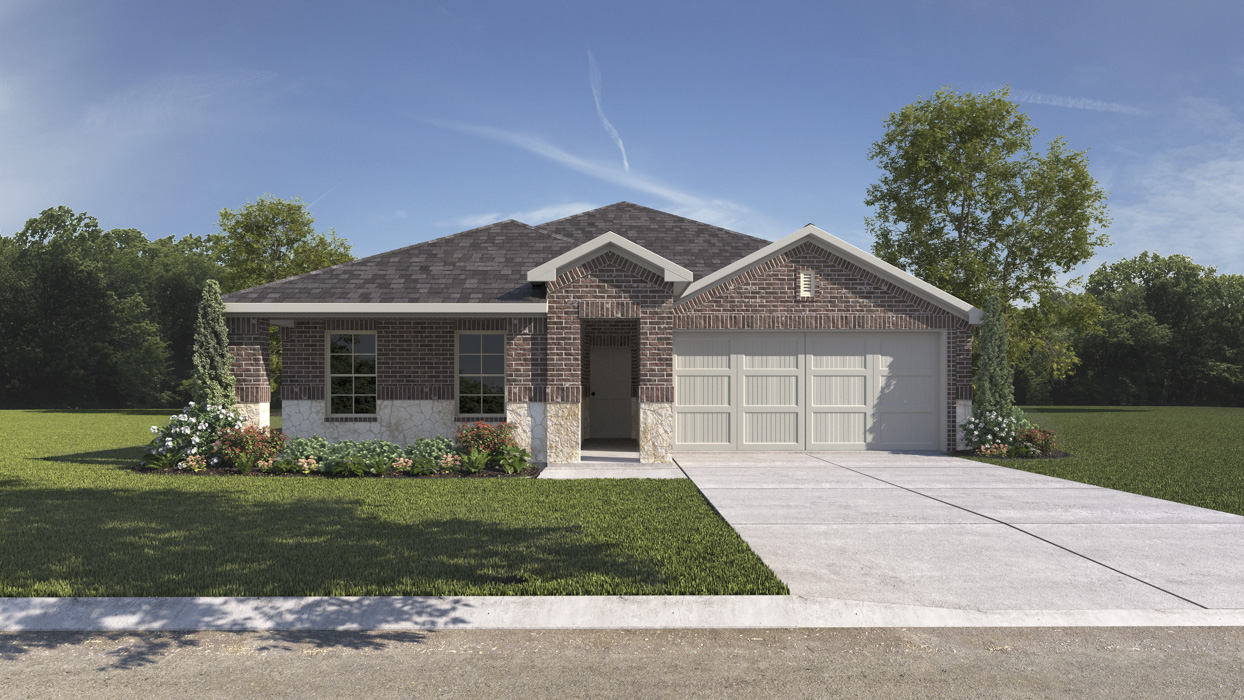 Brookshire Floorplan ELevation F Rendering -Windchime in Celina, Tx