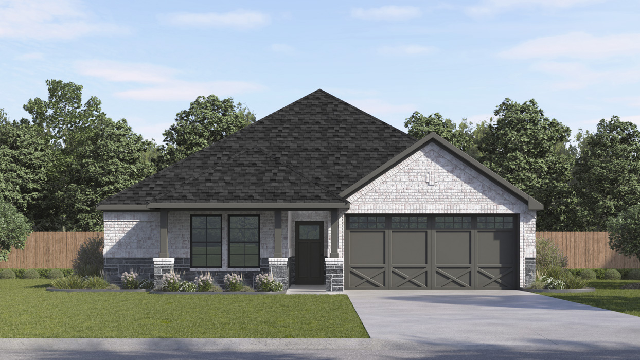 Brookshire floorplan elevation E Rendering-Windchime in celina, Tx