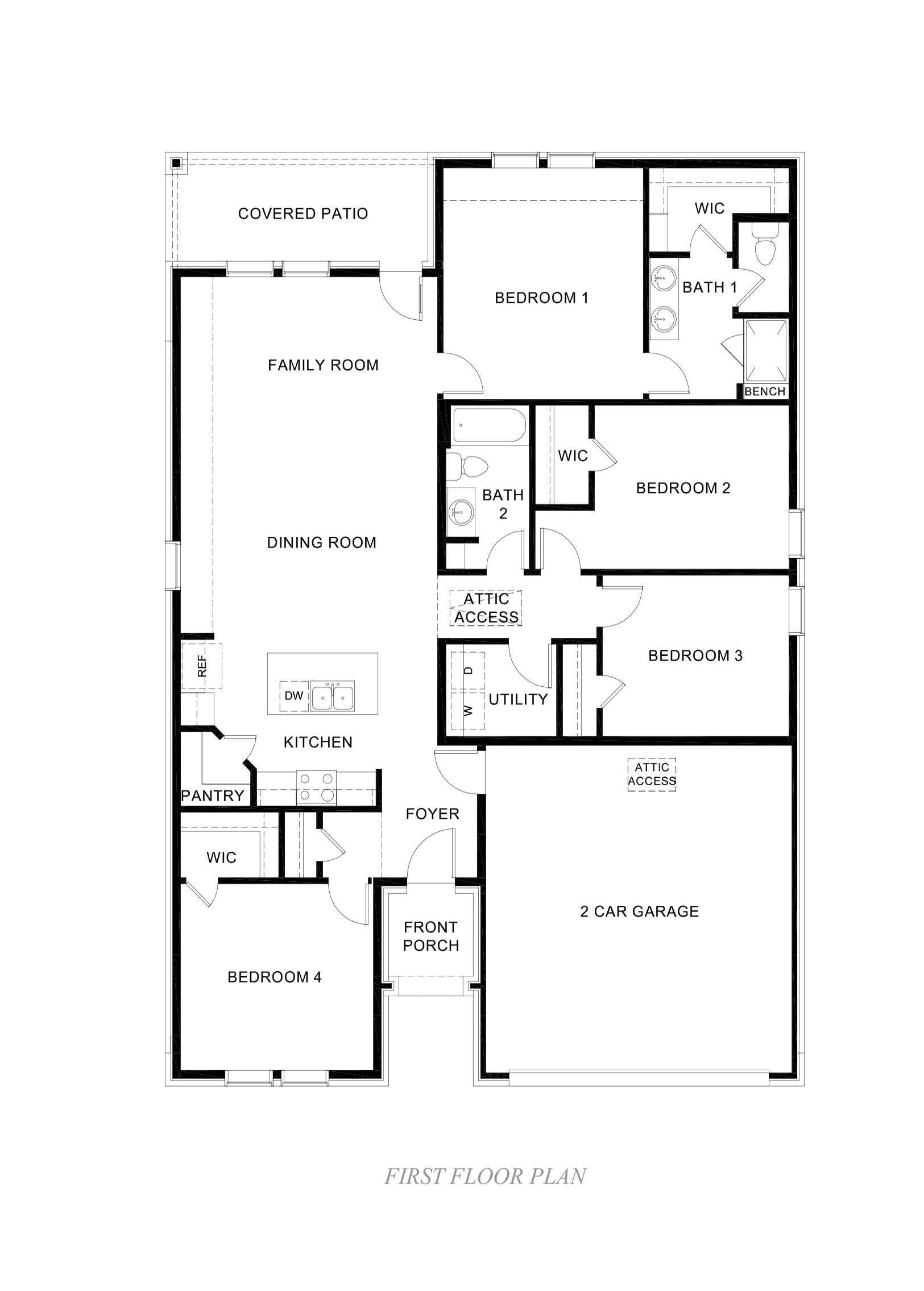 H40E Everest Floorplan Rendering - Windchime in Celina, TX