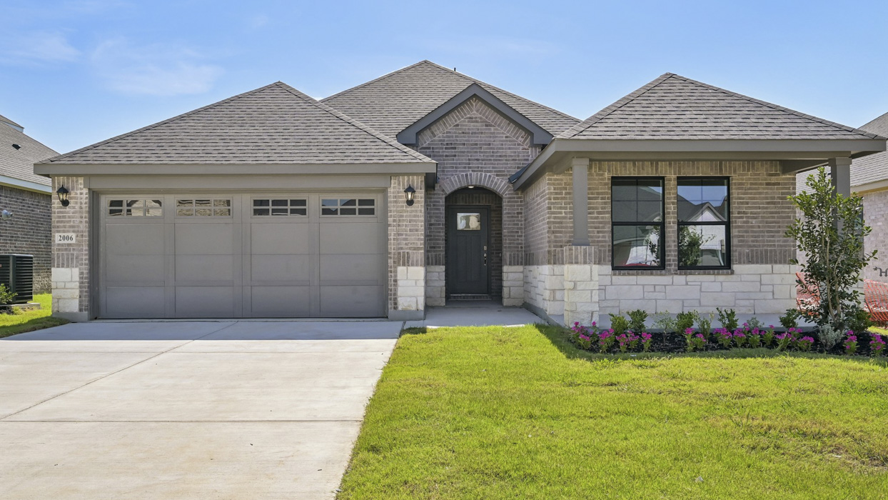 Hubbard Floorplan Elevation E Exterior Rendering - Windchime in Celina, TX