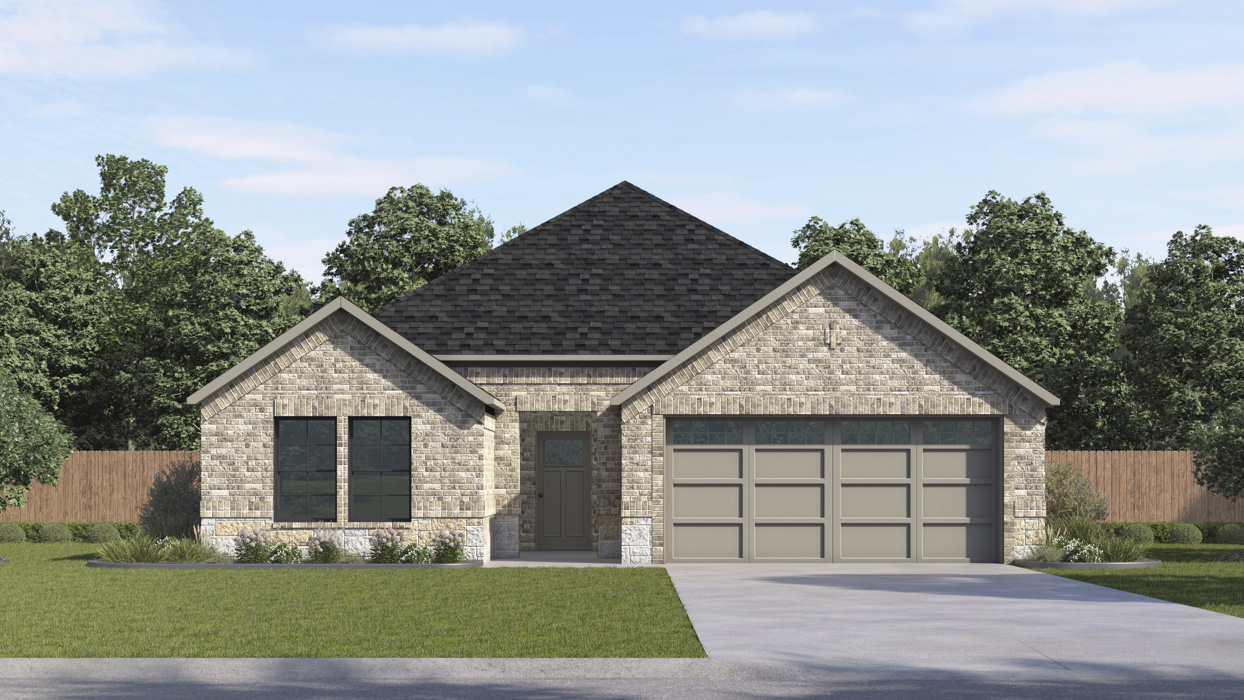 Hubbard Floorplan Elevation F Exterior Rendering - Windchime in Celina, TX