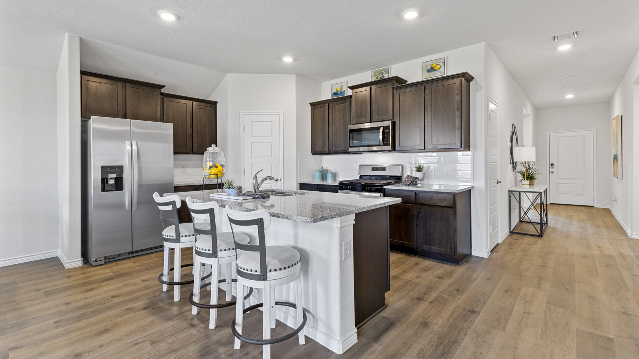 Ingleside Floorplan Elevation E/F Kitchen Gallery Image - Windchime in Celina, TX