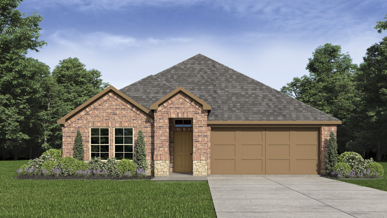 Ingleside Floorplan Elevation E Rendering-WIndchime in Celina, Tx