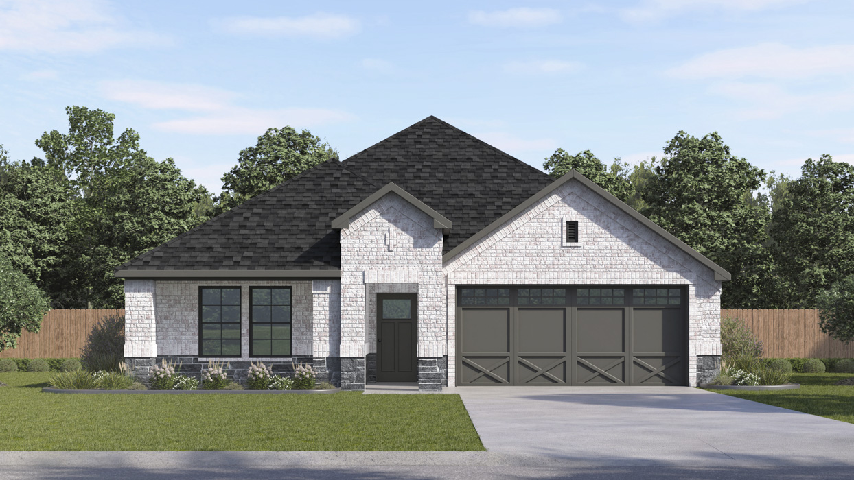 Ingleside Floorplan Elevation E Exterior Rendering - Windchime in Celina, TX