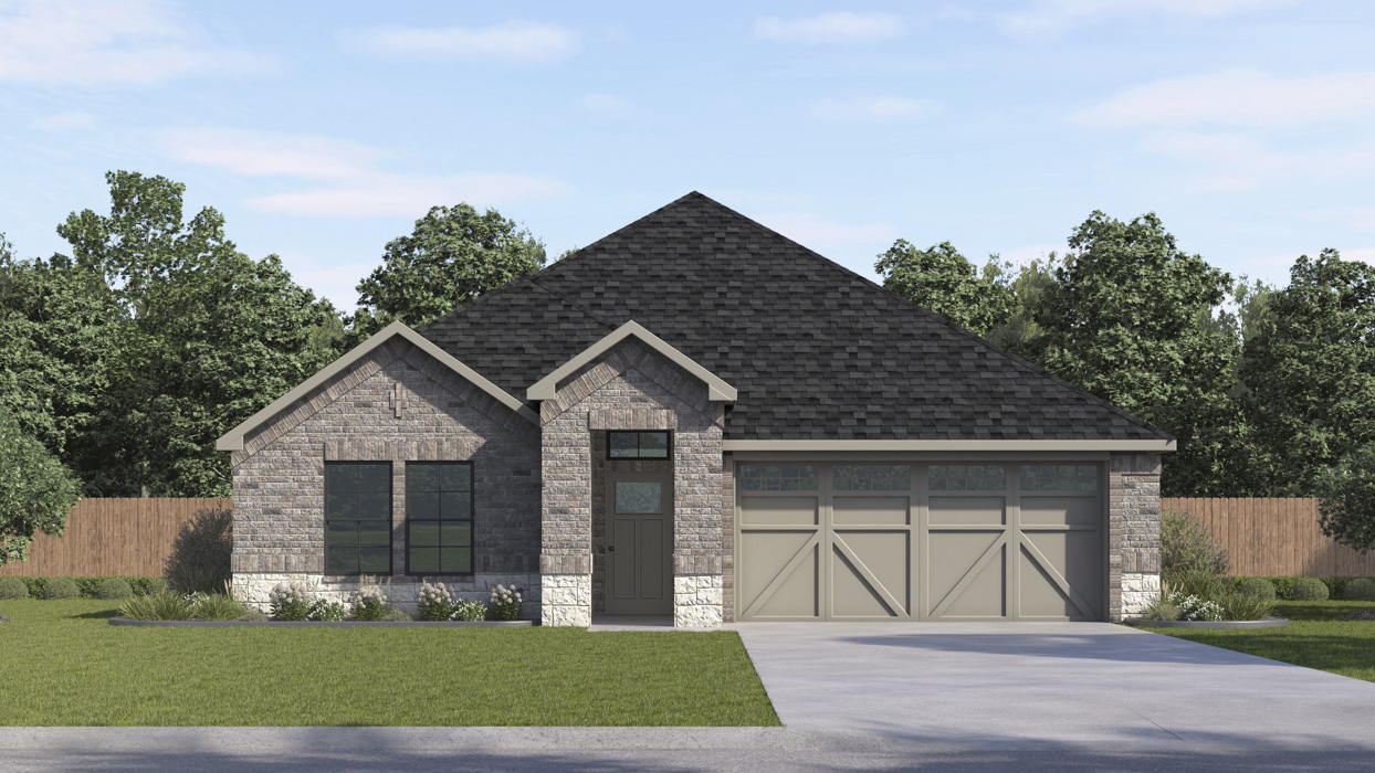 Ingleside Floorplan Elevation F Exterior Rendering - Windchime in Celina, TX