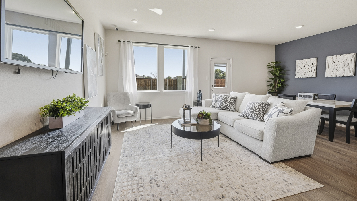 Benson Floorplan Elevation B Living Gallery Image - Arbor Trails South in Princeton, TX