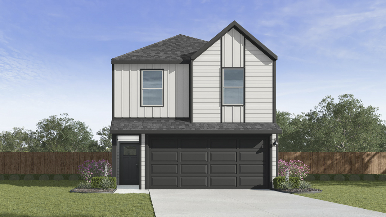 V22 Benson Floorplan Elevation I Rendering-Arbor Trails in Princeton, TX