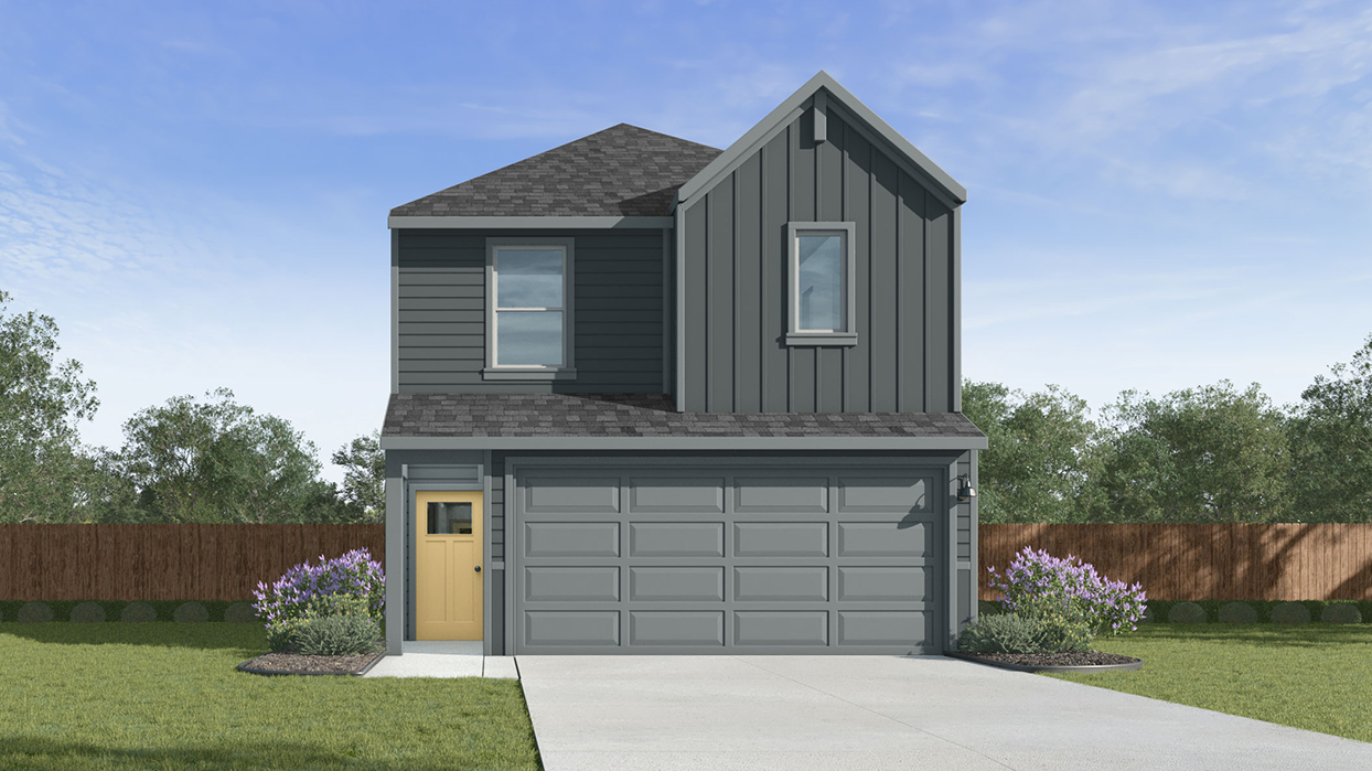 V22C Celeste Floorplan Elevation A Rendering-Arbor Trails South in Princeton, TX