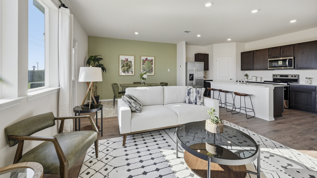 V22J Justice Floorplan Living Gallery Image-Arbor Trails South in Princeton, TX