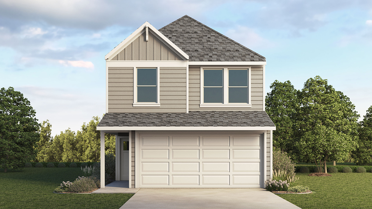 V22J Justice Floorplan Elevation F Rendering-Arbor Trails South in Princeton, TX