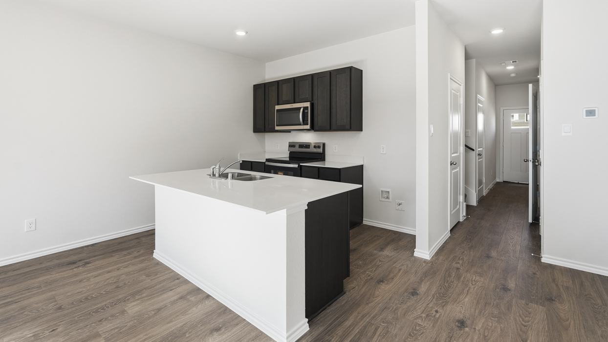 Santiago Floorplan Elevation B Kitchen Gallery Image - Arbor Trails South in Princeton, TX