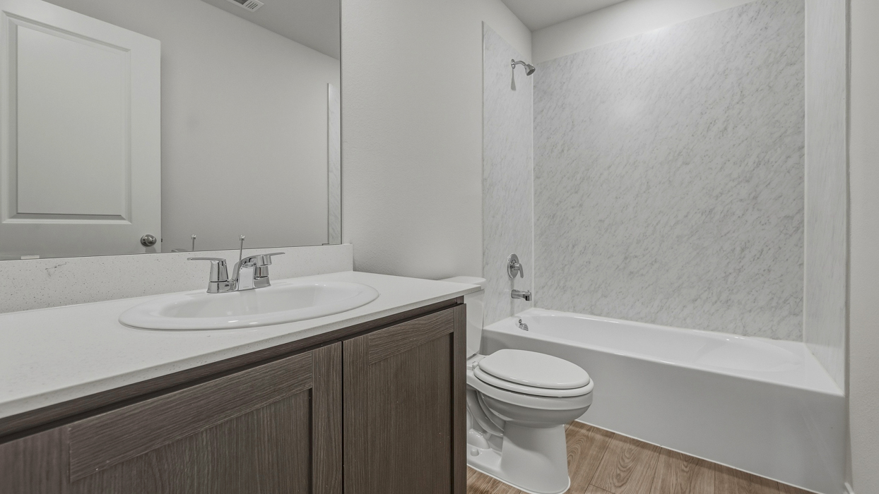 Santiago Floorplan Elevation B Bathroom Gallery Image - Arbor Trails South in Princeton, TX