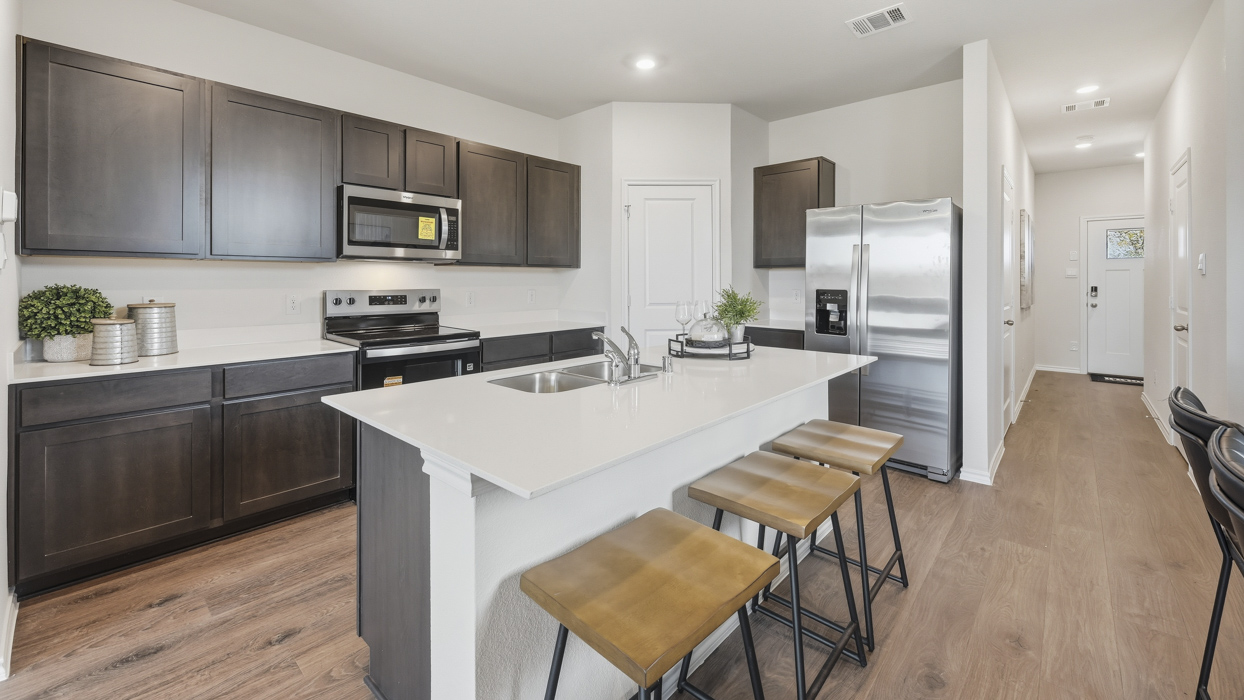 Dewsbury Floorplan Elevation B Kitchen Gallery Image - Arbor Trails South in Princeton, TX