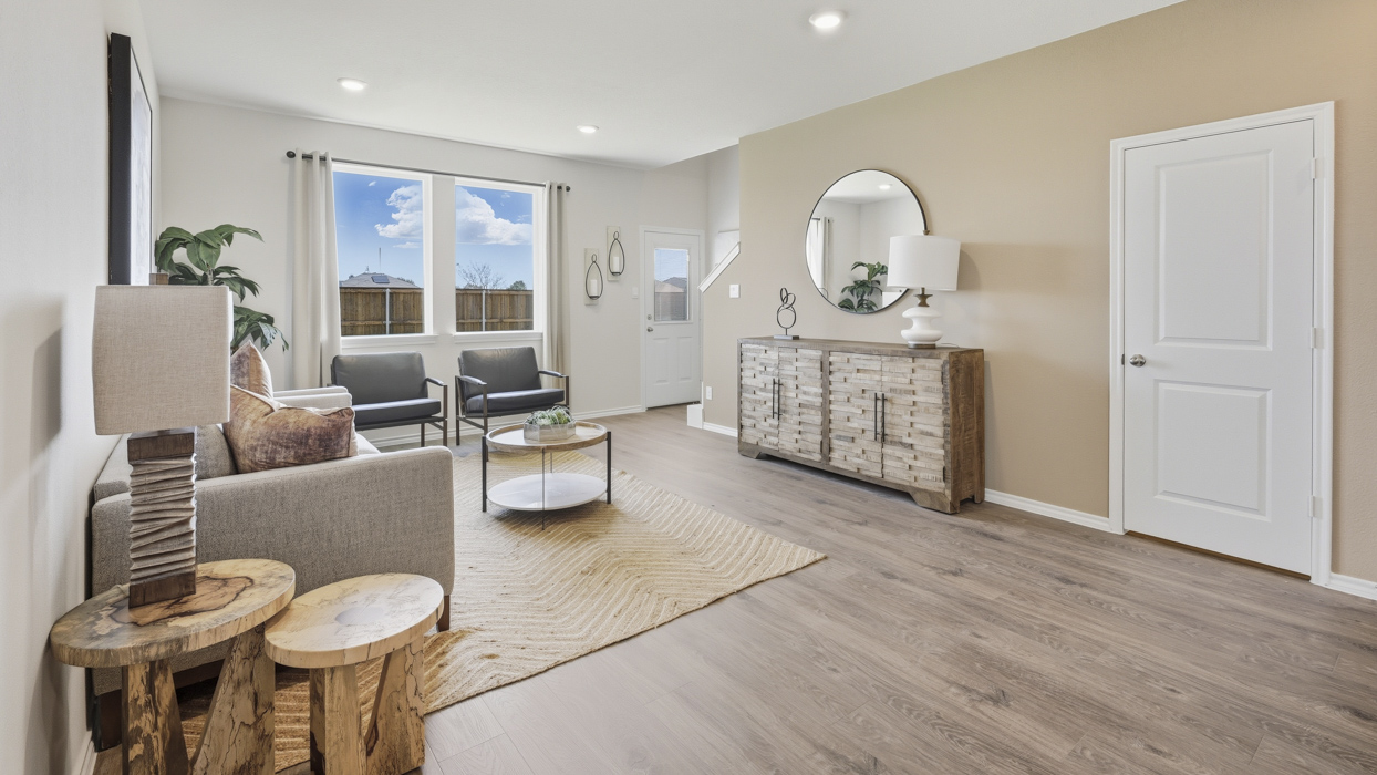 Dewsbury Floorplan Elevation B Living Gallery Image - Arbor Trials South in Princeton, TX